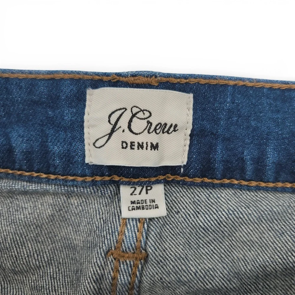 J.Crew Womens 27P Slim Boyfriend Jeans Stretch‎ Denim Blue Casual